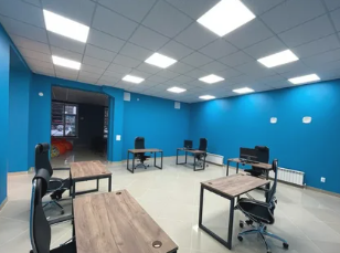 Developers collaborating in a modern office